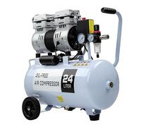 GEARPASS 24 Litre Air Compressor, 116 PSI, Oil Free, 1100W, 230V Direct Drive, 220 L/min, Air Compressor Ideal for DIY, Workshop, 2 Year Warranty, White