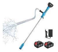 GEARPASS Cordless Stick Transfer Pump for Water/Diesel, 56mm Bottom Inlet, 2725 L/h, 2×4.0Ah Battery Inculded, 60-Min Runtime, for Garden Basement, Pond, Pool, Boat, RV