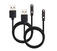 GEARPLEX Magnetic Smart Watch Charging Cable Compatible with Apple, Samsung, and Fitness Watches, Quick Charge USB Type-A, 7.62mm with 4-Pin Connections (2 Pack)