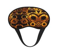 Gears Clock Bronze Century Elastic Band Eye Mask for Sleeping, Blackout Sleep Mask Block Light, Comfortable Travel Nap