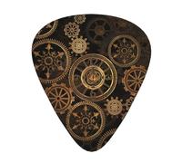 Gears Clock Bronze Century Print Guitar Pick,12 Pack,Includes Thin,Medium,Heavy Gauges,Suitable for guitar,ukulele