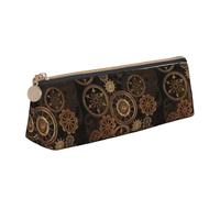 Gears Clock Bronze Century Print Students Supplies Higher Capacity Pencil Pouch Pen Case School Travel Office Desk