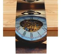 Gears Clock Bronze Century Print Table Runner Valentines Table Runner For Family Dinners Holiday Parties Wedding Decor