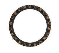 Gears Clock Bronze Print Steering Wheel Cover Non-Slip All Seasons Protection Comfortable Cars Accessory