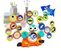 Gears for Kids - Educational STEM Building Blocks Toy Set, Creative Interlocking Construction Game for Boys Girls toddler, Learning Activity Toy to Home Preschool School Travel Beach