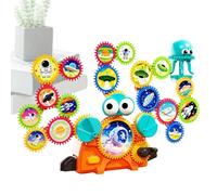 Gears for Kids - Educational STEM Building Blocks Toy Set, Creative Interlocking Construction Game for Boys Girls toddler, Learning Activity Toy to Home Preschool School Travel Beach