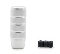 Gears Shifter Universal 95MM Non-Slip Gear Shift Knob Manual Transmission Aluminum Knurled Shifter Lever Knob(Silver)
