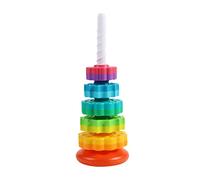 Gears Stacking Rings Toy for 1-3 Year Olds - Eco-Friendly Sensory & Brain Development Toy with Smooth Spinning Tower Building Blocks, Ideal Xmas Gift for Toddlers Boys Girls