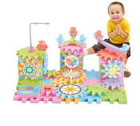 Gears Toys For Kids, Delightful Electric Brick Building Gears Toy Set, Easy Application Interlocking Learning Blocks Well Made Educational, Girls, Kids