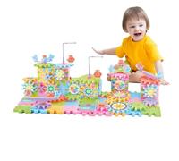 Gears Toys Kids - 136pcs 9.84x5.91x1.97in Electric Brick, Assembly Play, Creative STEM Building Activity Set Kit | Preschool Children Gift Imagination Development Mechanical Skills Cognitive Growth