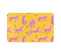Gearsly Door Mat 50 X 80 cm,Pink Leopard Abstract Animal Print Front Door Mats Indoor Washable,Kitchen Dirt Trapper Doormat Non-slip,Absorbent Inside Entrance Rug Floor Mat for Entryway Pets Dogs