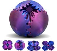 Gearsphere Age 3+,3D Printed Gear Sphere,The Steampunk Whirling Wonder Fidget Gear Ball,Gearsphere Cube Fidget Toy for Office and Home,Stress Relief Cool Stuff Toys Gift for Kids Adult (Blue Purple)