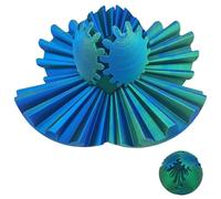 GearSphere - Steampunk Whirling Wonder Fidget Ball, 3D Printed Gear Sphere Fidget Puzzle Cube Toy, Helix Screw Fidget Toy for Stress and Anxiety Relief (C,10CM)