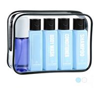 GearTrust 100ml Travel Bottles for Toiletries, Clear Cabin Bag 5-Pack