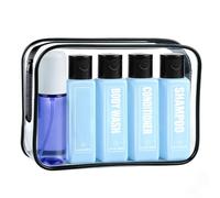 GearTrust 100ml Travel Bottles for Toiletries TSA Approved Travel Shampoo Bottles Leakproof, Small Size Plastic Squeeze Liquid Containers Set with Spray Bottle -5 Pack
