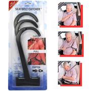Seatbelt Cacher (Black)- 3 Pack Grabber and Seat Belt Aid for Elderly and People with Disabilities - Seat Belt Extender - Twisting or Reaching Perfect Aid for Back, Shoulder, Elbow Injuries