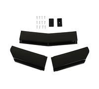 Gearwell Bumper Splitter, Front Spoiler Lip Kit Compatible With 110 to 140cm Universal Car, 5Pcs Body Trim Extension, Vehicle Modification Accessory (Negro brillante)
