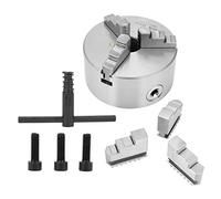 Gearwell CNC Lathe Chuck, 3 Jaw Self Centering Chuck, 130mm Diameter Metal Chuck, Precision Turning Lathe Chuck, Metalworking Tool for CNC Machine