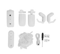 Gearwell Curtain Opener, Type C Charging Smart Curtain Motor with Remote Control, Automatic Curtain Track Motor for Roman Rod T Rail U Rail