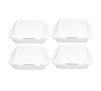 Gearwell Food Packaging Box, 3-Compartment Takeout Box, 9in Disposable Degradable Container, 200PCS Meal Storage Box for Restaurant and Delivery