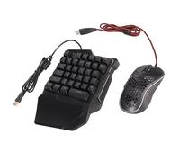 Gearwell Gaming Keyboard, One Handed RGB Keypad and Mouse Combo with USB LED Backlit Keys and Mobile Game Converter, Compatible with PS5