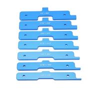 Gearwell Gauge Block Set, 7PCS Woodworking Setup Blocks Aluminum Alloy Measuring Blocks with Clear Scale, Blue for Table Saw Router Fence Setup