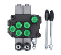 Gearwell Hydraulic Flow Control Valve Kit, 2 Spool Directional Valves, Double Acting Multi Way Valve for Tractor Accessory