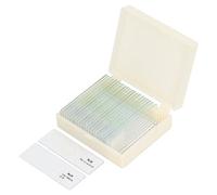 Gearwell Microscope Slides, Optical Glass Coverslips, Transparent Slide Set, 25PCS Laboratory Slides, Cell Tissue Sample Preparation Kit, for Specimen