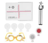 Gearwell Optometry Tool Set, Eyeglasses Testing Kit Double Holder AC A Phoria Strabismus Tester 9Pcs Eye Examination Instrument
