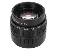 Gearwell Prime Lens, 50mm Manual Focus Fixed Lens F1.4 with C Mount for 2 3 Inch Industrial Video Microscope Cameras, Large Aperture Imaging Lens