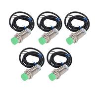 Gearwell Proximity Switch, Inductive Sensor, 5PCS NPN Non Embedded, 6-36VDC IP65, Aluminum Alloy Approach Switch, Automation Detection