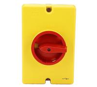 Gearwell PV Isolator Switch, Solar Disconnect Isolator 4P 25A 415V AC, IP66 Enclosure for Outdoor Rooftop PV System