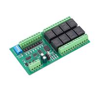 Gearwell Relay Module, 8-Channel RS485 Relay Board DC 24V Remote Relay Switch with Hardware Reset Self Locking for PLC Industrial Control