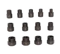 Gearwell Stud Nut Remover Set, 13-Piece Bolt Extractor Kit for Stripped Rounded Nuts, Cr Mo Steel Screw Remover with Storage Box