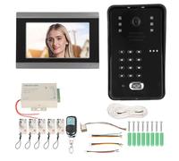 Gearwell Video Intercom System, 7 Inch Wired Doorbell Monitor with WiFi and IC Access Control, 1080P Video Entry Intercom for Home Security