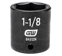 GearWrench 1/2" Drive 6 Pt. Standard Impact Socket, 1-1/8" - 84512N