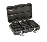 GEARWRENCH 14 Piece 1/2" Drive 6 Point Metric Hi-Viz Deep Impact Socket Set | 84955H