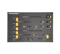 GEARWRENCH 17 Piece 1/4", 3/8", 1/2" Impact Drive Tool Accessories Set with EVA Foam Tray - 86524