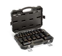 GEARWRENCH 19 Piece 1/2" Drive 6 Point SAE Hi-Viz Deep Impact Socket Set | 84934H