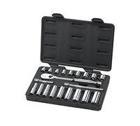 GearWrench 21 Pc. 3/8" Drive 6 & 12 Pt. Standard & Deep Mechanics Tool Set, SAE - 80557