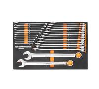 GearWrench 24 Piece 12 Point Long Pattern Combination Metric Wrench Set in Foam Storage Tray - GWMSCWL12MM