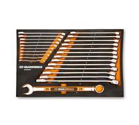 GEARWRENCH 24 Piece 12 Point Metric Hi-Viz Combination Key Set with Long Pattern in Foam Storage Tray | GWMSSWHMM