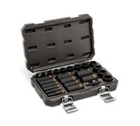 GEARWRENCH 25 Piece 3/8" Drive 6 Point SAE Hi-Viz Standard & Deep Impact Socket Set | 84919H