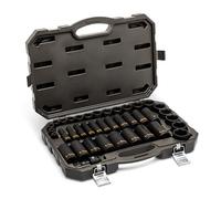 GEARWRENCH 39 Piece 1/2" Drive 6 Point SAE Hi-Viz Standard & Deep Impact Socket Set | 84947H