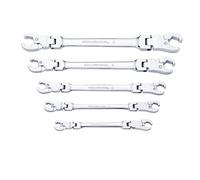 GearWrench 5 Pc. Ratcheting Flex Head Flare Nut Wrench Set, SAE - 89100