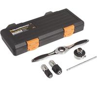 GEARWRENCH 5 Pc. Ratcheting Tap and Die Drive Tool Set - 3880,Black/Silver