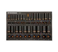 GEARWRENCH 54 Piece 3/8" & 1/2" Drive 6 Point SAE Standard & Deep Hi-Viz Impact Socket Set in Foam Storage Tray | GWMSISKHSAE