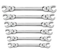 GEARWRENCH 6 Pc. Flex Flare Nut Wrench, Metric - 81911D