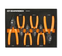 GEARWRENCH 6 Piece Convertible Push Button Snap Ring Pliers Set in Foam Tray | GWMSSRP03