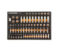 GEARWRENCH 77-piece Metric Cap Set 1/10.2 cm, 3/20.3 cm and 1/5.1 cm Hi-Viz in Foam Tray | GWMSSKTHMM